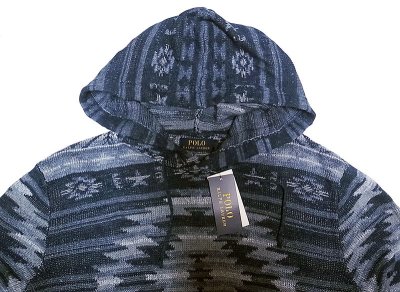 画像2: POLO Ralph Lauren Native Pattern Knit Hoodie ネイティブ柄 ニットパーカー