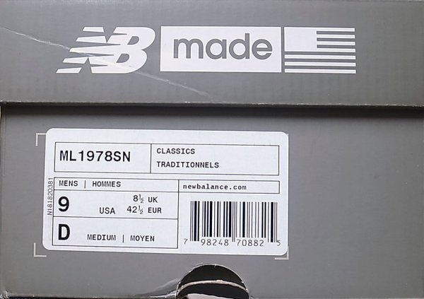 画像10: New Balance ML1978SN All Suede Leather × Vibram® Sole アメリカ製 (10)