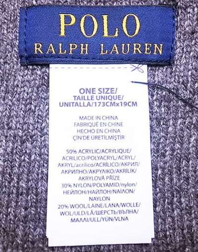 画像3: POLO BEAR Ralph Lauren SKI  KNIT STOLE ポロ・ベアー 刺繍 ニットマフラー