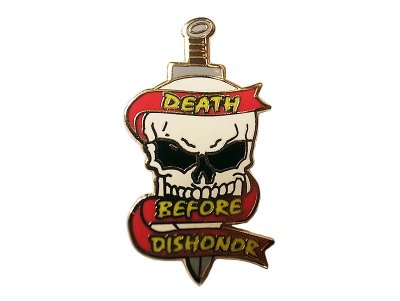 画像1: Deadstock US.Military Pins #713 USMC Death Before Dishonor Special Forces 