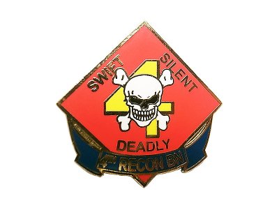 画像1: Deadstock US.Military Pins #714 USMC 4th Reconnaissance Battalion Pin