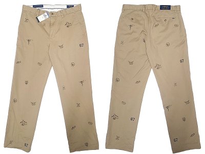 画像1: POLO Ralph Lauren Stencil STRETCH CLASSIC  FIT Trousers  ステンシル
