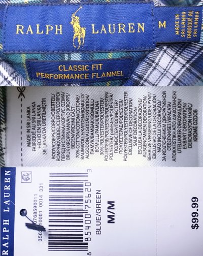 画像3: Ralph Lauren Plaid Performance Flannel ラルフローレンストレッチ フランネル