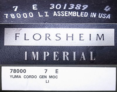 画像1: FLORSHEIM Imperial YUMA 1990'S NOS コブラバンプ コードヴァン アメリカ製
