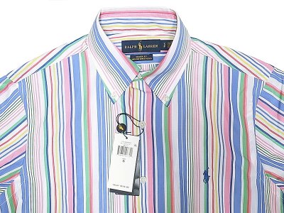 画像1: Ralph Lauren Multi Stripe B.D.Shirts ラルフローレン マルチストライプシャツ