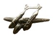 画像1: Deadstock US.Military Pins #741 US.ARMY AF  P-38 Lightning Pewter 小 (1)
