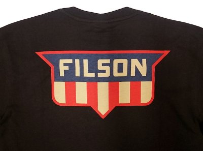 画像2: Filson Graphic Tee "FILSON"エンブレム Faded Black フィルソンT アメリカ製