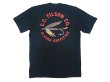 画像1: Filson Graphic Tee "Fly Fishing"Fade Black フィルソンT 毛バリ アメリカ製 (1)