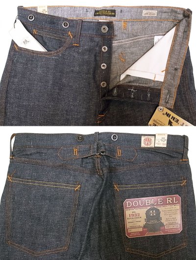 画像1: RRL LIMITED HEADLIGHT Painter Type 1932 Buckle Back Jeans USA製