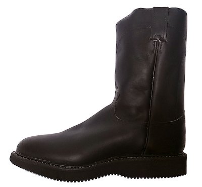 画像1: Justin BLACK COWHIDE ROPER BOOT 1990'S NOS デッドストック アメリカ製