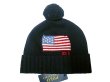 画像1: POLO  Ralph Lauren US.Flag KNIT HAT ポロ フラッグ ニットキャップ 紺 (1)