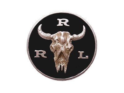 画像1: RRL Brass Pins #12 ダブルアールエル 牛頭スカル エナメル ピンバッジ 