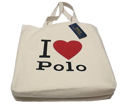 画像1: POLO Ralph Lauren "I♡POLO" Shopping Bag ポロ ショルダー エコバック