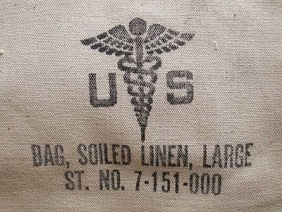 画像2: Deadstock 1953'S US.NAVY Hospital Corpsman LAUNDRY BAG LINEN 米軍実物