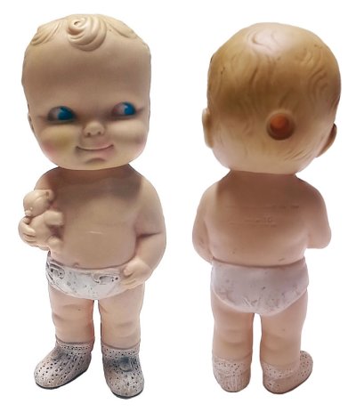 画像1: THE EDWARD MOBLEY "Baby holding a Teddy Bear" 1964'S Rubber Doll