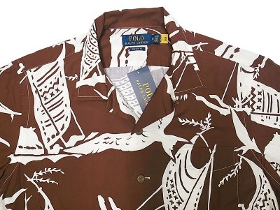 画像2: POLO RALPH LAUREN Cotton Hawaiian Shirts ポロ・ラルフ ハワイアン 茶
