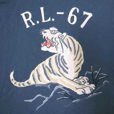 画像1: POLO RALPH LAUREN  PRL-67 Tiger ポロ ステンシル・ワッペン・刺繍入り スカポロ