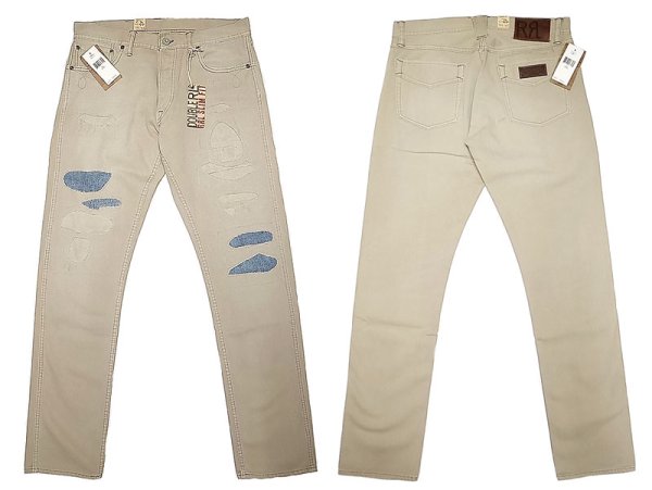 画像1: RRL SLIM FIT Pique Pants Vintage加工 ダブルアールエル ピケ ツギハギ (1)