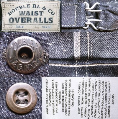 画像3: RRL LIMITED WAIST OVERALL R214 Buckle Back Jeans USA製