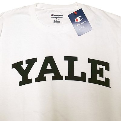 画像1: Champion®College Tee チャンピオン・カレッジ 白 イェール大学 "Yale"