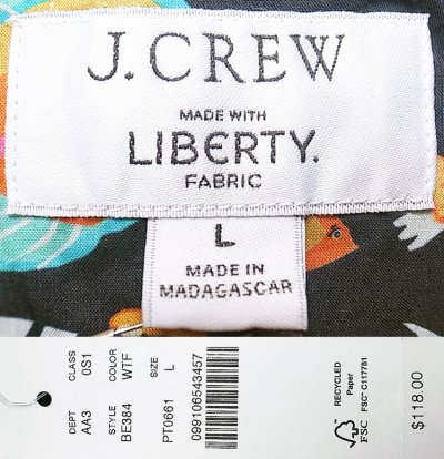 画像3: J.CREW  LIBERTY FABRIC H/S Shirts B ジェイ・クルー 半袖オープンシャツ