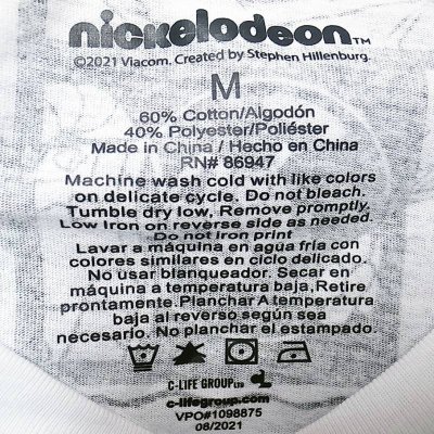 画像3: Nickelodeon SpongeBob Tee  60/40 スポンジボブ 総柄 白黒 Tシャツ 