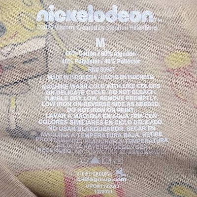画像3: Nickelodeon SpongeBob Tee  60/40 スポンジボブ 総柄 ベージュTシャツ 