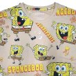画像3: Nickelodeon SpongeBob Tee  60/40 スポンジボブ 総柄 ベージュTシャツ  (3)