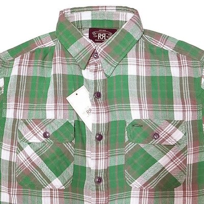 画像1: RRL Plaid Flannel Shirts C ダブルアールエル プラッド ツイル ワークシャツ