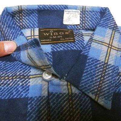 画像2: Deadstock 1960'S WINGS Flannel Shirts  デッドストック  アメリカ製