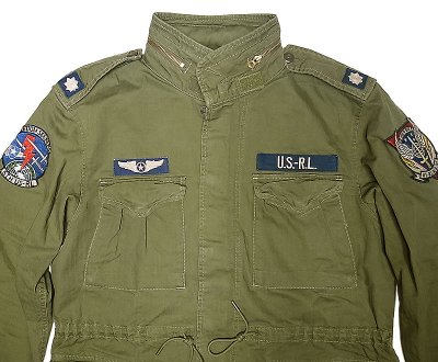画像1: POLO Ralph Lauren M-65 Field JK HBT Squadron Vintage加工