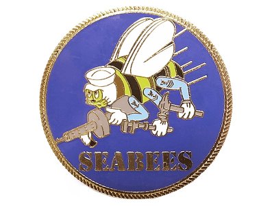 画像1: Deadstock USN Pins #841 US.Naval Construction Battalions(Seabees)大