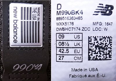 画像3: New Balance M990BK4 Made in USA ニューバランス 990 アメリカ製 