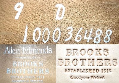 画像3: BROOKS BROTHERS Warwick Walnut Burnish 9-D NOS Made by AE