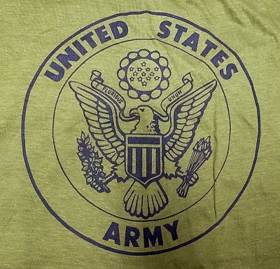 画像1: Deadstock 1970'S US.ARMY "E PLURIBUS UNUM" Tee OG  アメリカ製
