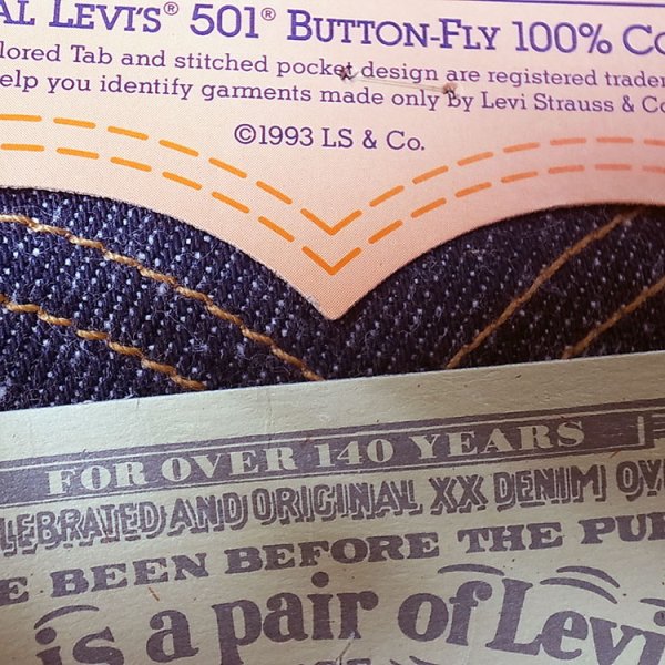 画像6: Deadstock 1993'S(Copyright©) LEVI'S 501【SHRINK-TO-FIT】生 USA製  (6)