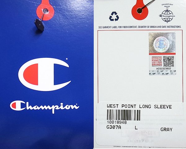 画像6: USMA (US MILITARY ACADEMY) Champion® "WEST POINT" L/S Tee 灰 (6)