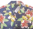 画像3: POLO  Cotton Hawaiian Shirts "Hibiscus" ポロ・ラルフ ハワイアンシャツ 紺 (3)