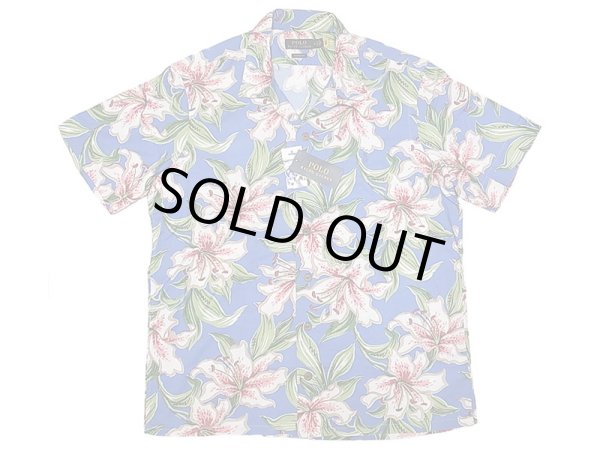画像1: POLO  Cotton Hawaiian Shirts "Hibiscus" ハイビスカス ハワイアンシャツ  (1)