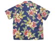 画像2: POLO  Cotton Hawaiian Shirts "Hibiscus" ポロ・ラルフ ハワイアンシャツ 紺 (2)