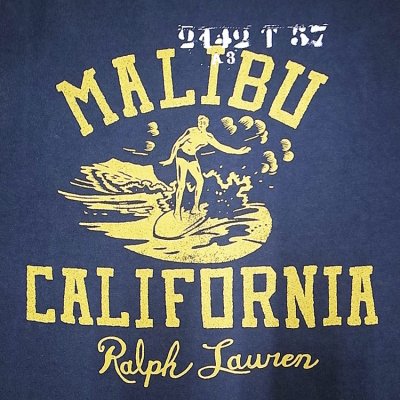 画像2: POLO RALPH LAUREN SURF PRINT Tee "MALIBU CAL" Vintage加工