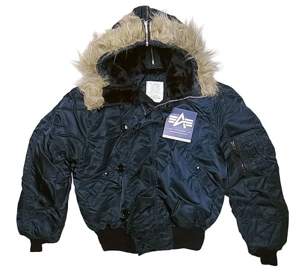 画像2: Deadstock 1992'S©ALPHA type N-2B 紺 Made in USA アルファ フライトJK   (2)