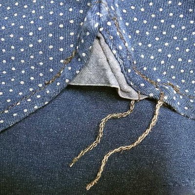 画像3: RRL Indigo Dot Band Collar Shirts  ポルカドット ジャージ プルオーバー