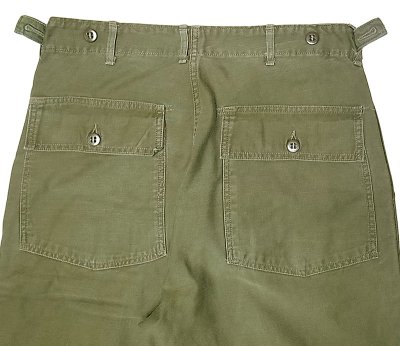 画像2: 【Vintage/Used】1960'S US.ARMY SATEEN OG107 Utility Trousers M