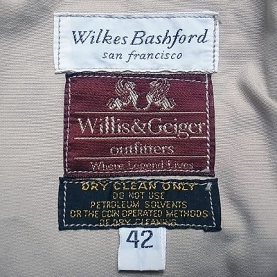 画像3: 【Vintage/Used】Wilkes Bashford別注 WILLIS&GEIGER M65 JK 1970'S 