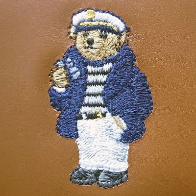 画像1: POLO BEAR LEATHER WALLET ポロ・ベアー 本革二折財布 Sailor TAN