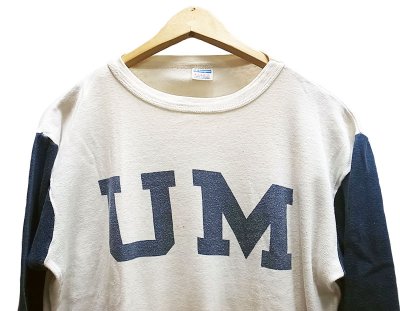 画像1: 【Vintage/Used】Champion 1970’S 7分袖 切替 Tシャツ "UM"ヴィンテージ