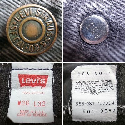 画像3: 【Vintage/Used】LEVI'S 501 BLACK 36×32 1991’S アメリカ製 3