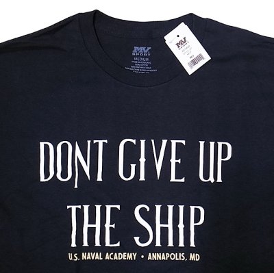 画像1: USNA "DON'T GIVE UP THE SHIP" Tee 紺×白×黄 MVSports®