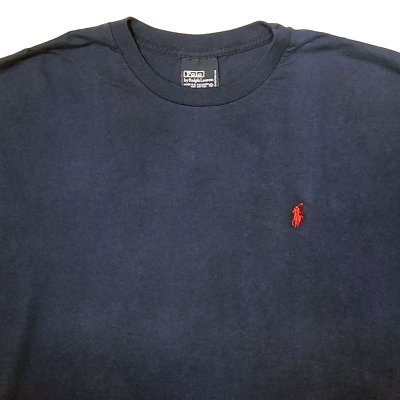 画像1: Deadstock 2000'S POLO RALPH LAUREN Tee PONY刺繍 Tシャツ 紺